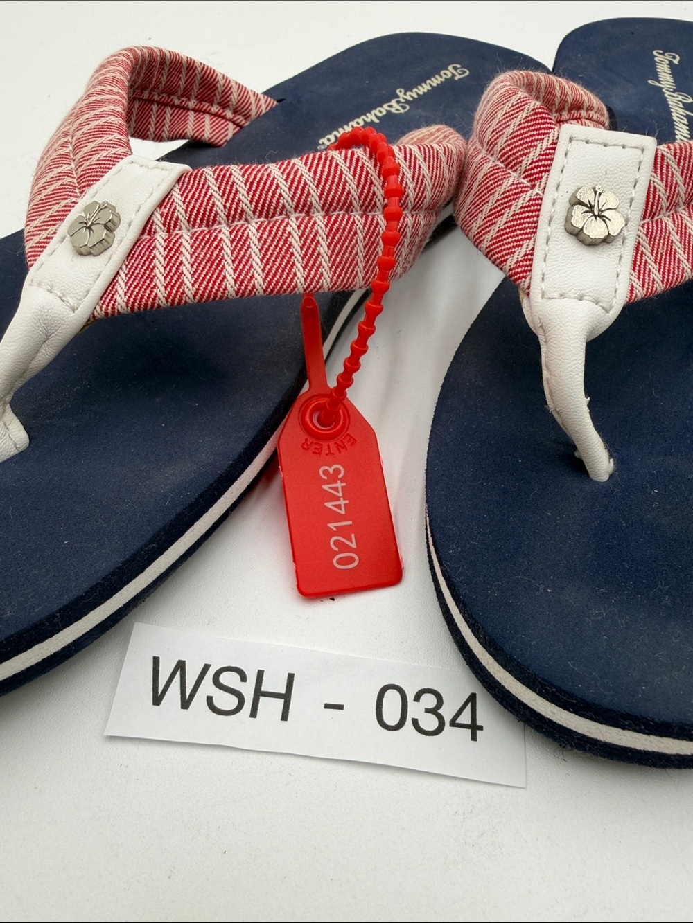 TOMMY BAHAMA sz9.5 PATRIOTIC Red White and Blue Flip Flop Sandals JULY 4th! - Picture 11 of 11